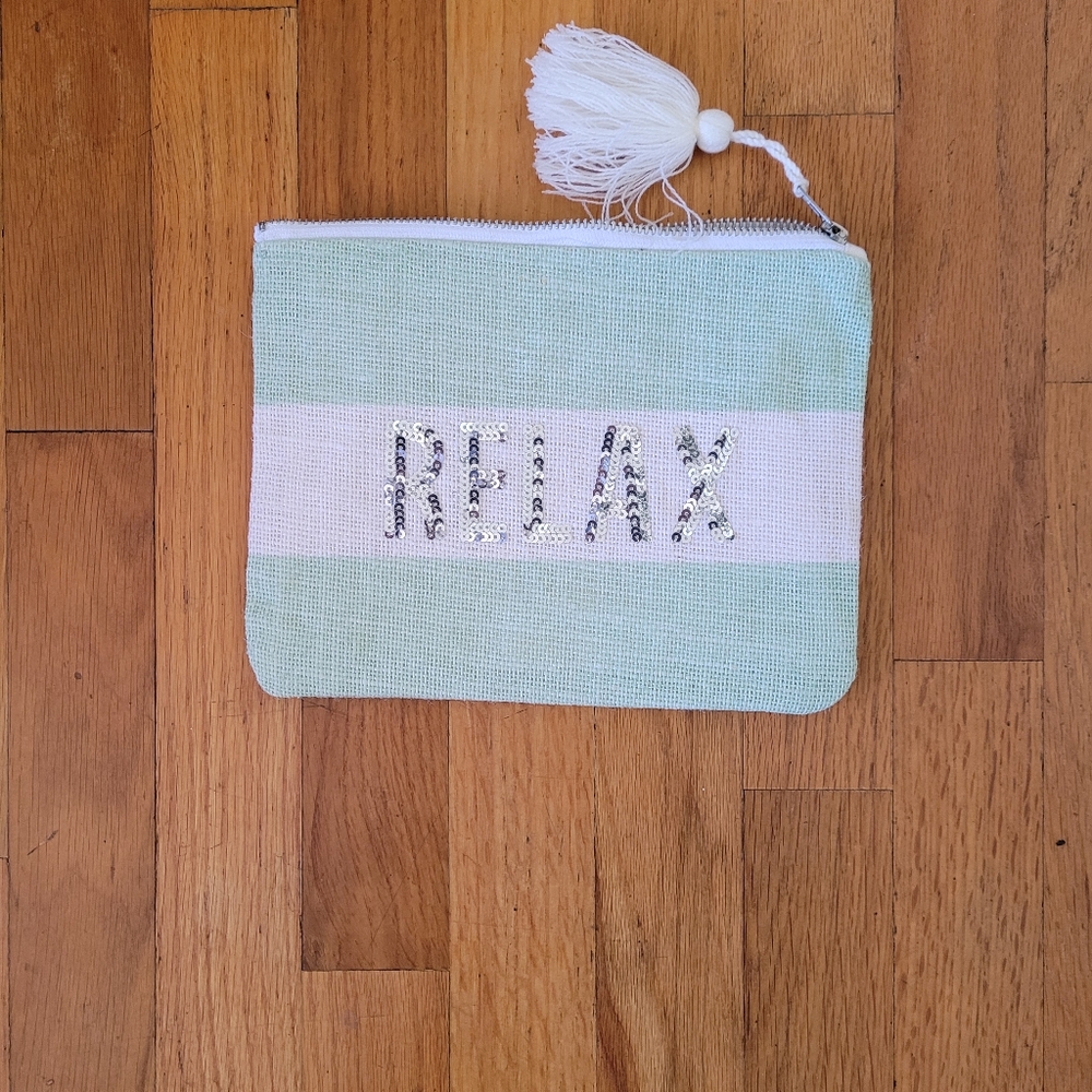 Seaside Blue Sequin Makeup Bag (Relax)